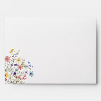 Enveloppe de mariage à l'aquarelle de fleurs sauva