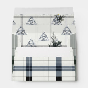Enveloppe de mariage à tartan celtique écossais