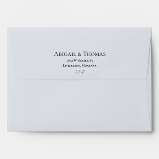 Enveloppe de mariage aquarelle Montagne Bleue Rust