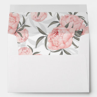 Enveloppe de mariage au pinceau aquarelle rose sau