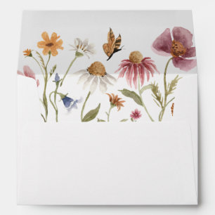 Enveloppe de mariage aux fleurs sauvages