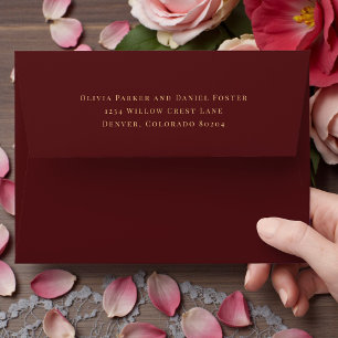 Enveloppe de mariage avec adresse de retour en Bou
