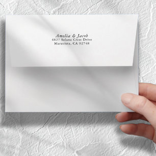 Enveloppe de mariage avec adresse de retour simple