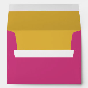 Enveloppe de mariage avec insert or Magenta