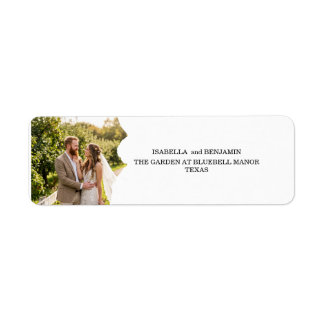 Enveloppe de mariage avec photo et adresse pour le
