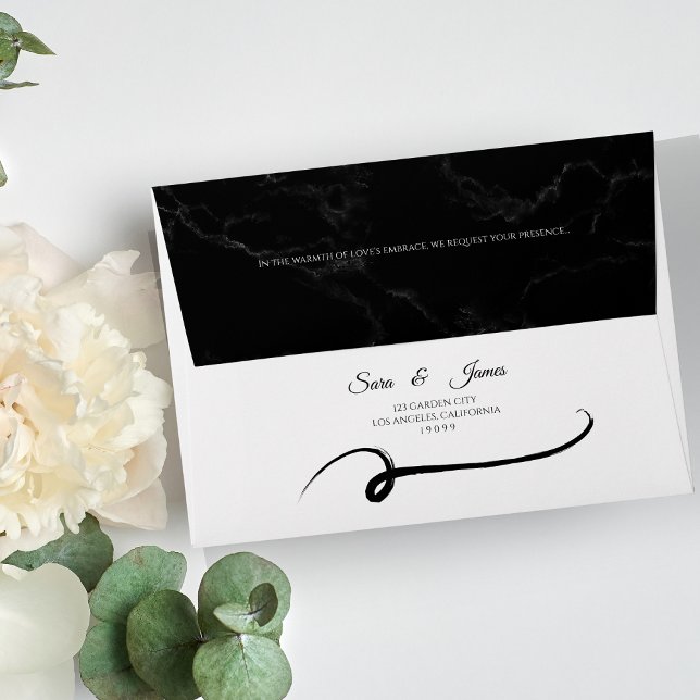 Enveloppe de mariage Black Elegant (Créateur téléchargé)