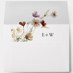 Enveloppe de mariage blanc bohème