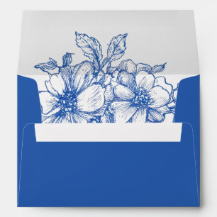 Enveloppe de mariage bleu