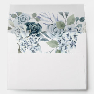 Enveloppe de Mariage bleu Dusty
