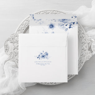 Enveloppe de Mariage bleu Dusty