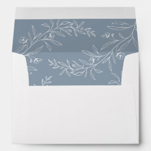 Enveloppe de mariage bleu poussiéreux Bohème minim