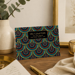 Enveloppe de mariage Boho avec motif d'arche brodé