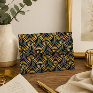 Enveloppe de mariage Boho avec motif d'arche brodé