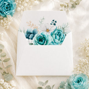 Enveloppe de mariage bordée de fleurs sauvages sar