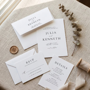 Enveloppe de mariage calligraphique minimaliste si