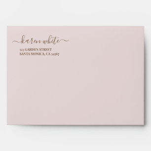 Enveloppe de Mariage couleur boho Blush