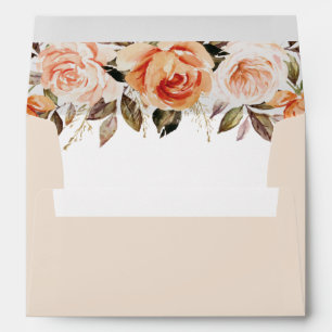 Enveloppe de Mariage de automne Boho Floral Rustic