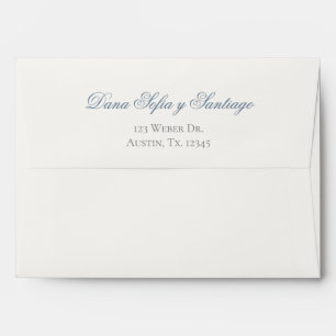Enveloppe de mariage de boho bleu