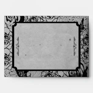 Enveloppe de Mariage de cadre gothique Rose noir