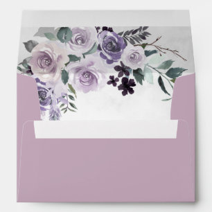 Enveloppe de Mariage de couleur violet et argenté