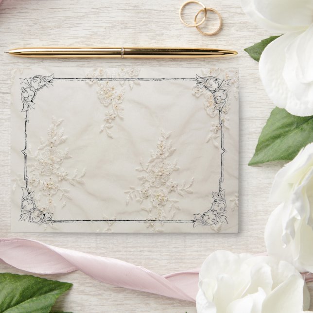 Enveloppe de Mariage de dentelle brodée (Wedding)