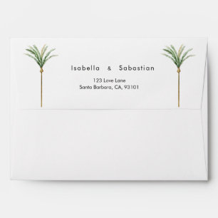Enveloppe de mariage de destination Palm Tree