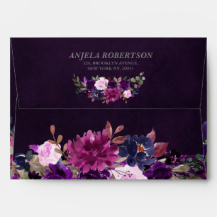 Enveloppe de Mariage de Lavande Violette Florale R