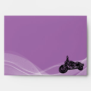 Enveloppe de mariage de motocycliste pourpre