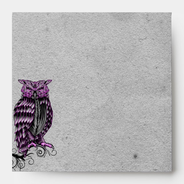 Enveloppe de Mariage de puceron gothique pourpre (Devant)