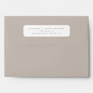 Enveloppe de Mariage de trame minimale moderne