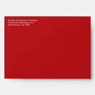 Enveloppe de mariage d'hiver rouge + blanc