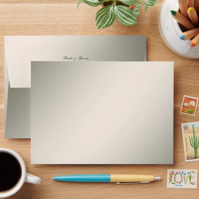 Enveloppe de Mariage doré blanc (Desk)