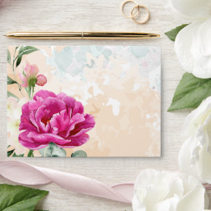 Enveloppe de mariage éclaboussée de couleur rose c