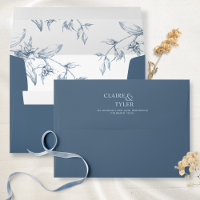 Enveloppe de mariage élégante moderne formelle ble