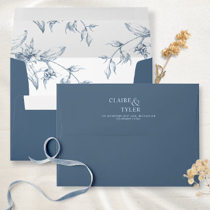Enveloppe de mariage élégante moderne formelle ble
