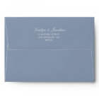 enveloppe de mariage floral bleu