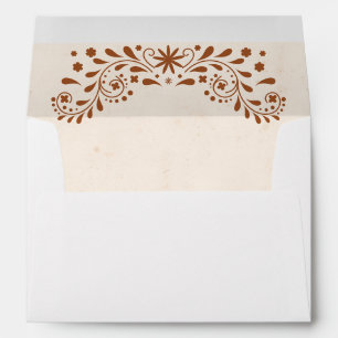 Enveloppe de mariage florale mexicaine