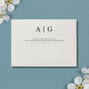 Enveloppe de mariage gris clair uni 5x7