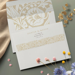 Enveloppe de Mariage ivoire beige victorienne