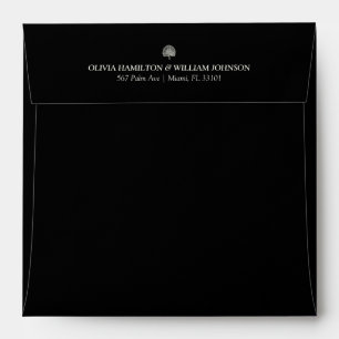 Enveloppe de Mariage minimaliste Carré noir