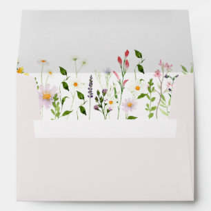 Enveloppe de mariage minimaliste et élégante fleur