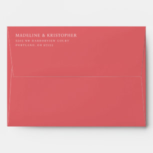 Enveloppe de mariage minimaliste rouge formel