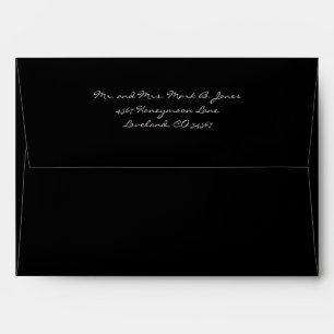 Enveloppe de Mariage noir personnalisée