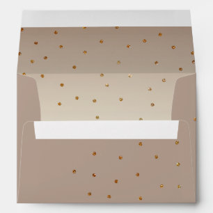 Enveloppe de mariage or et champagne
