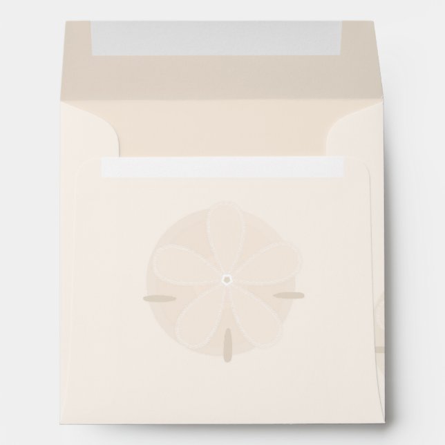 Enveloppe de mariage personnalisée Dollar de sable (Dos (Bas))