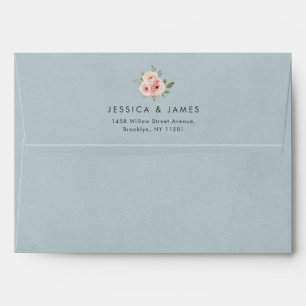 Enveloppe de mariage Rose à texture de papier et b