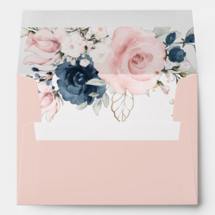 Enveloppe de mariage rose vif et élégante