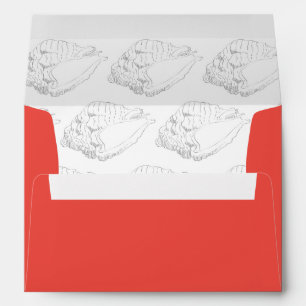 Enveloppe de mariage Seashell Beach (corail)