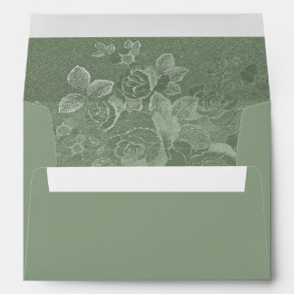 Enveloppe de mariage vert sauge