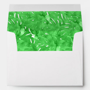 Enveloppe de Mariage vert tropicale vivid